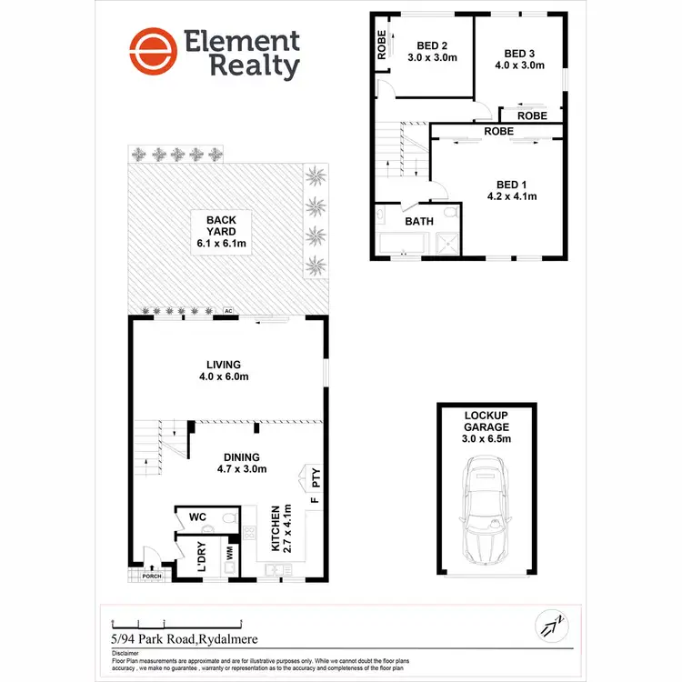 Floorplan of Homely townhouse listing, 5/94 Park Road, Rydalmere NSW 2116