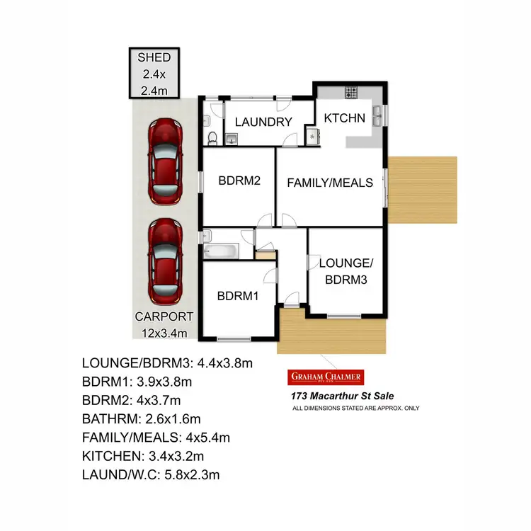 Floorplan of Homely house listing, 173 Macarthur Street, Sale VIC 3850