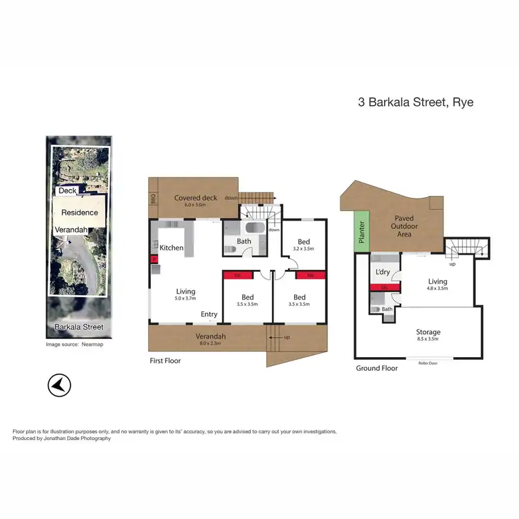 Floorplan of Homely house listing, 3 Barkala Street, Rye VIC 3941