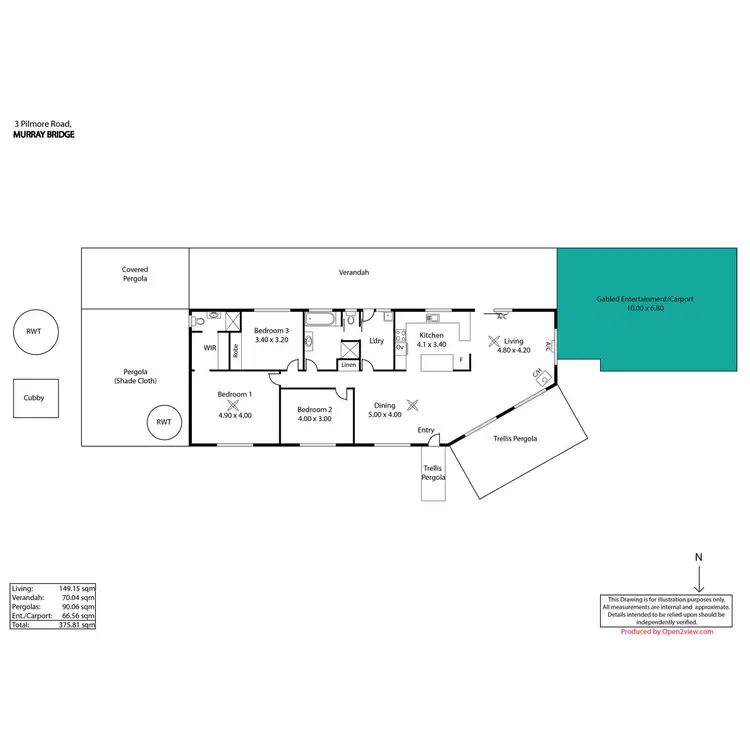 Floorplan of Homely rural property listing, 3 Pilmore Road, Murray Bridge SA 5253