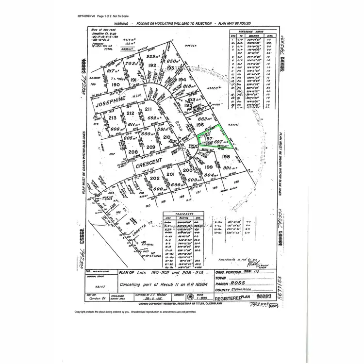Floorplan of Homely land listing, 16 Josephine Crescent, Rasmussen QLD 4815