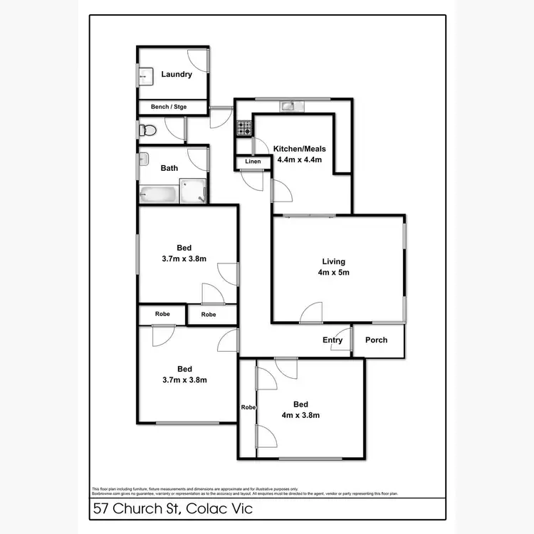 Floorplan of Homely house listing, 57 Church Street, Colac VIC 3250