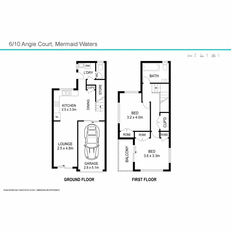 Floorplan of Homely townhouse listing, 6/10 Angie Court, Mermaid Waters QLD 4218