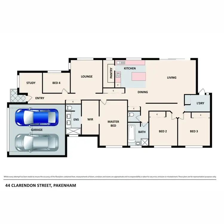Floorplan of Homely house listing, 44 Clarendon Street, Pakenham VIC 3810