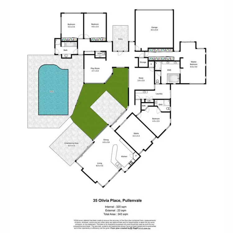 Floorplan of Homely house listing, 35 Olivia Place, Pullenvale QLD 4069