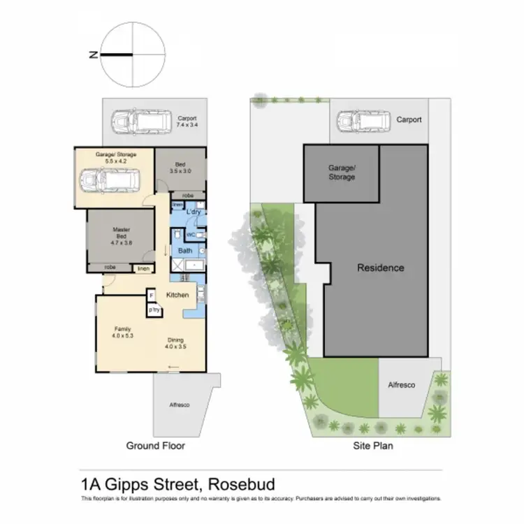 Floorplan of Homely house listing, 1a Gipps Street, Rosebud VIC 3939