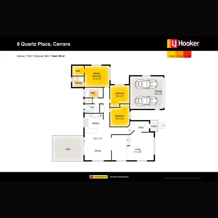 Floorplan of Homely house listing, 8 Quartz Place, Carrara QLD 4211