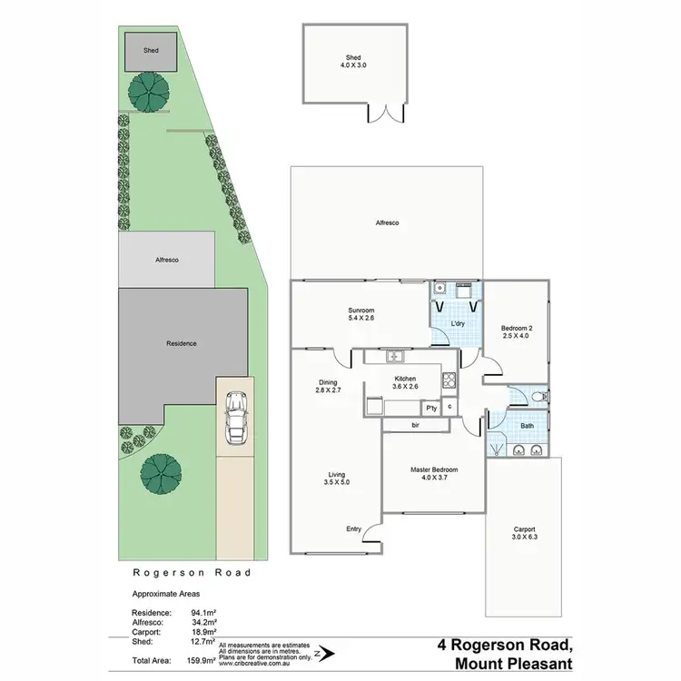 Floorplan of Homely semi-detached listing, 4 Rogerson Road, Mount Pleasant WA 6153