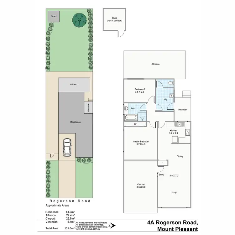 Floorplan of Homely semi-detached listing, 4A Rogerson Road, Mount Pleasant WA 6153