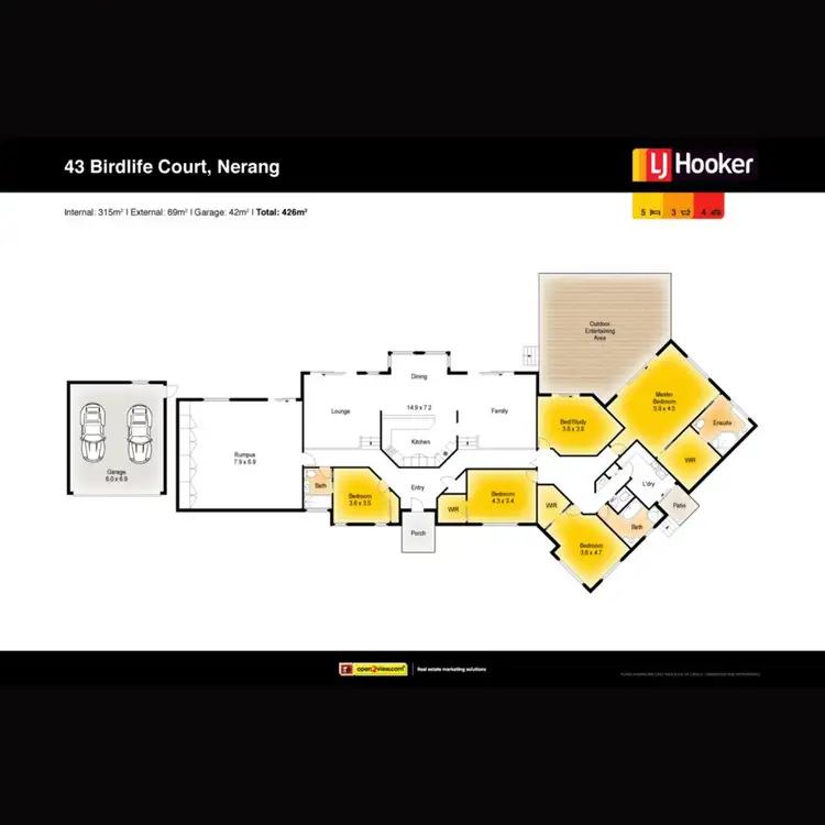 Floorplan of Homely house listing, 43 Birdlife Court, Nerang QLD 4211