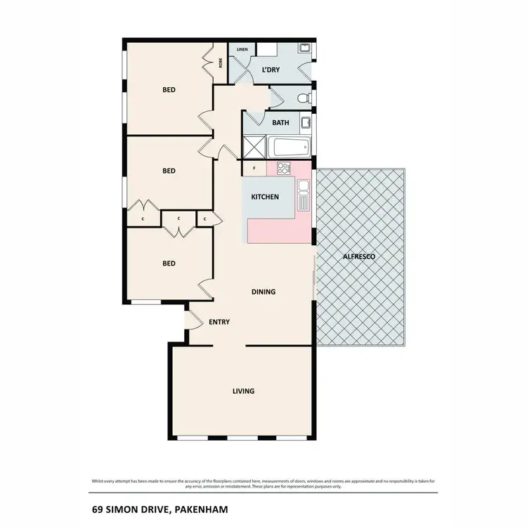Floorplan of Homely house listing, 69 Simon Drive, Pakenham VIC 3810