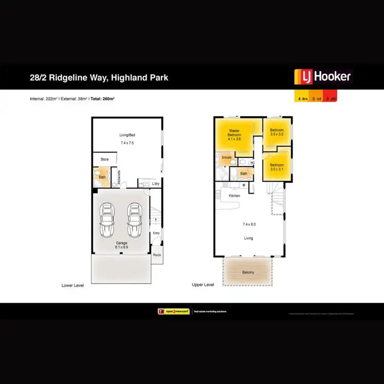 Floorplan of Homely semi-detached listing, 28/2 Ridgeline Way, Highland Park QLD 4211