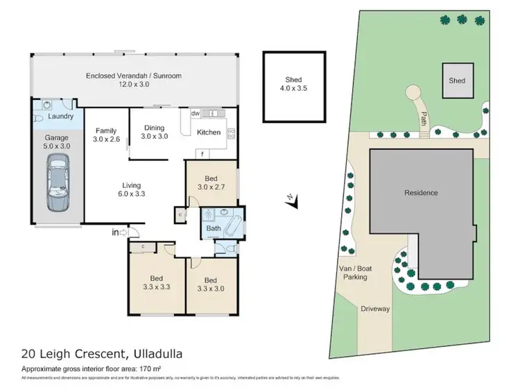 Floorplan of Homely house listing, 20 Leigh Crescent, Ulladulla NSW 2539