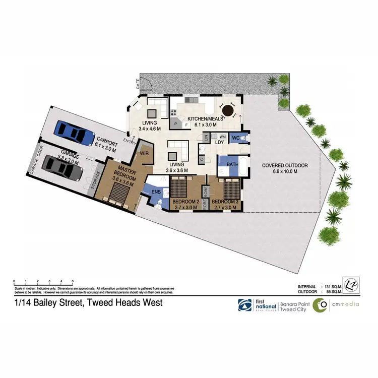 Floorplan of Homely semi-detached listing, 1/14 Bailey Street, Tweed Heads West NSW 2485