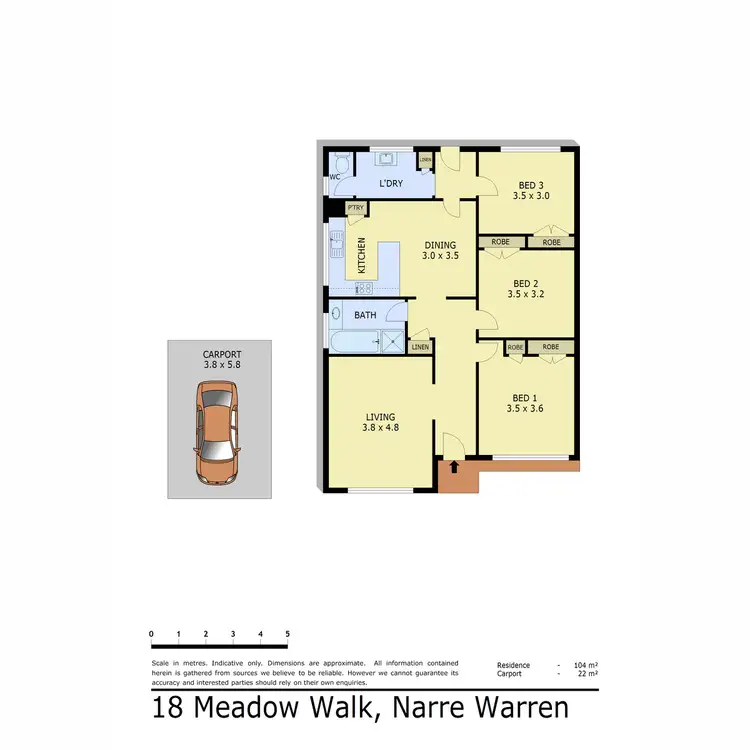 Floorplan of Homely house listing, 18 Meadow Wood Walk, Narre Warren VIC 3805