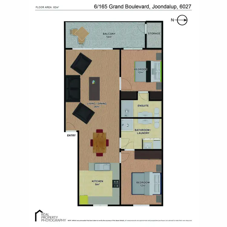 Floorplan of Homely apartment listing, 6/165 Grand Boulevard, Joondalup WA 6027