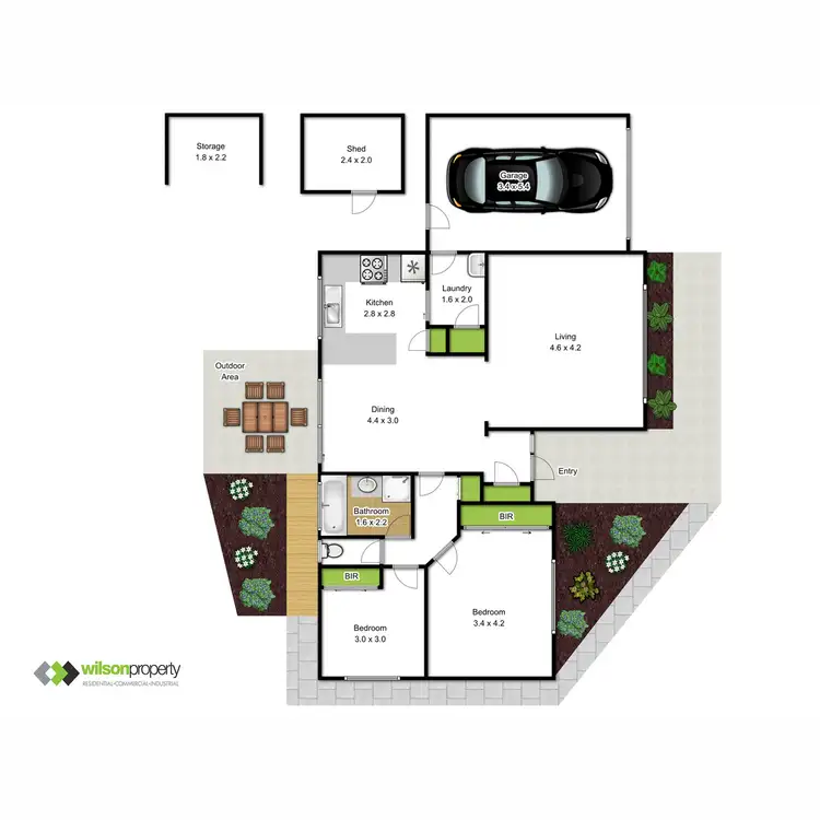 Floorplan of Homely townhouse listing, 1/1 Galilee Court, Traralgon VIC 3844