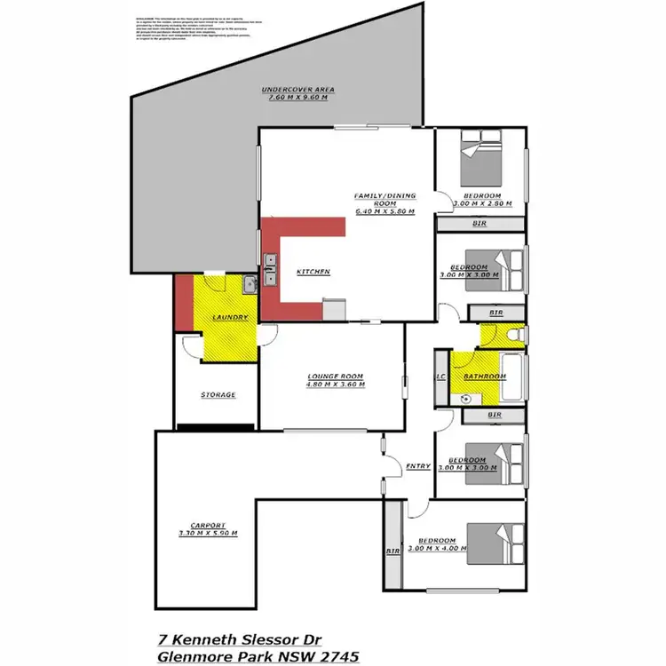 Floorplan of Homely house listing, 7 Kenneth Slessor Drive, Glenmore Park NSW 2745