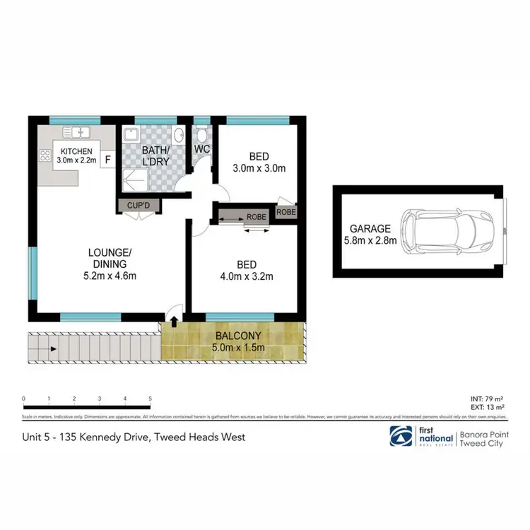 Floorplan of Homely apartment listing, 5/135 Kennedy Drive, Tweed Heads West NSW 2485