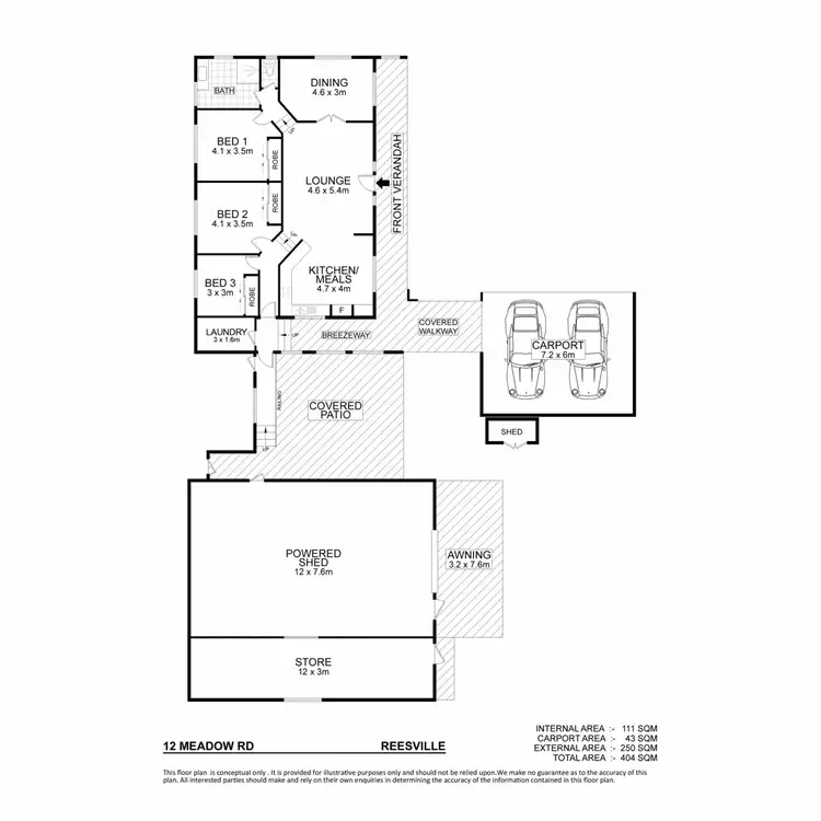 Floorplan of Homely house listing, 12 Meadow Road, Reesville QLD 4552