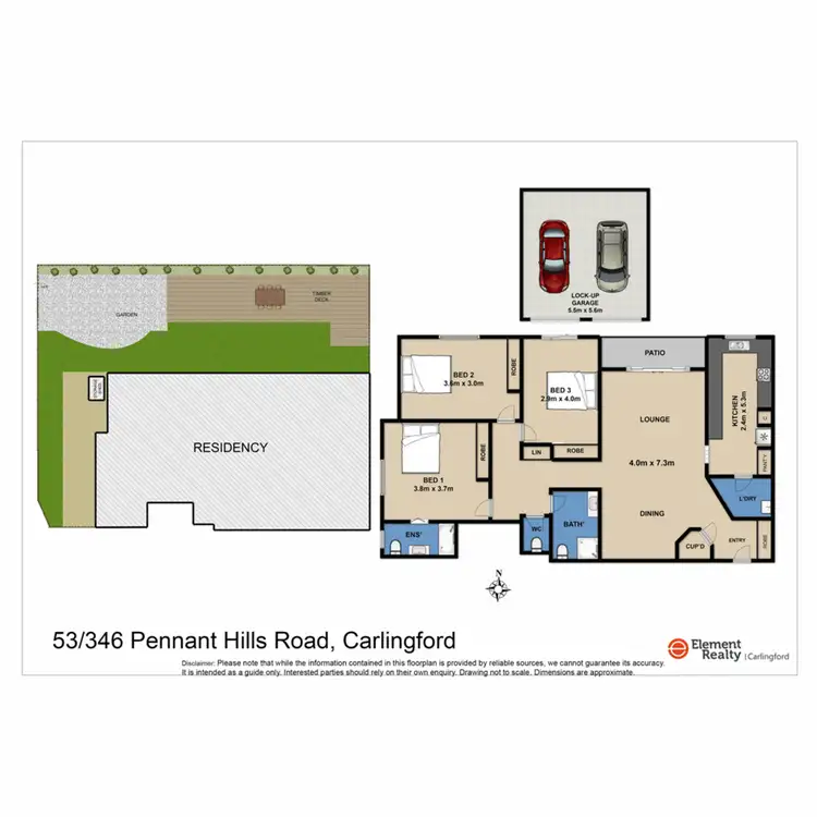 Floorplan of Homely apartment listing, 53/346-362 Pennant Hills Road, Carlingford NSW 2118