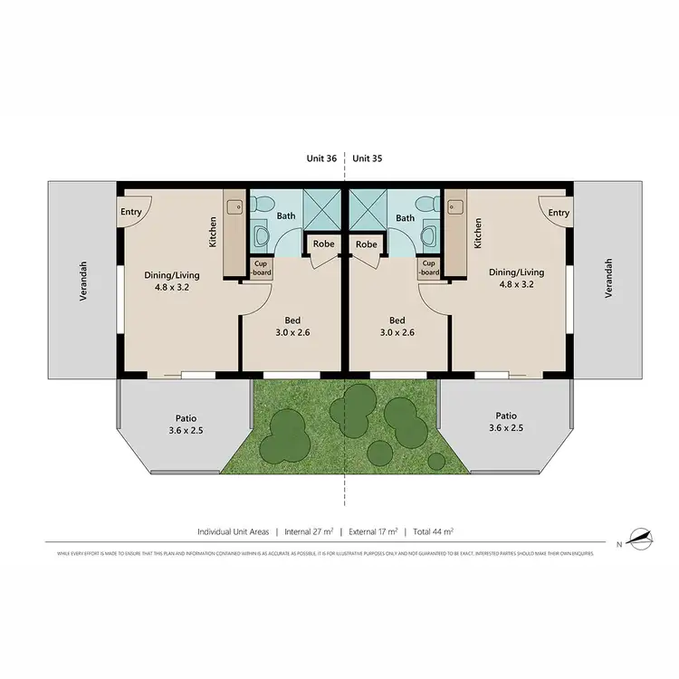 Floorplan of Homely unit listing, Unit 35 & 36/12 Yeates Crescent, Meadowbrook QLD 4131