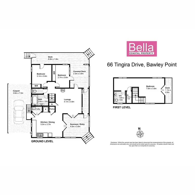 Floorplan of Homely house listing, 66 Tingira Drive, Bawley Point NSW 2539