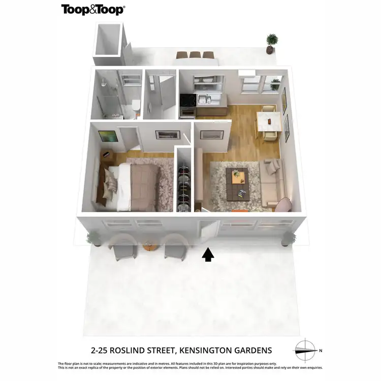 Floorplan of Homely unit listing, 2/25 Roslind Street, Kensington Gardens SA 5068