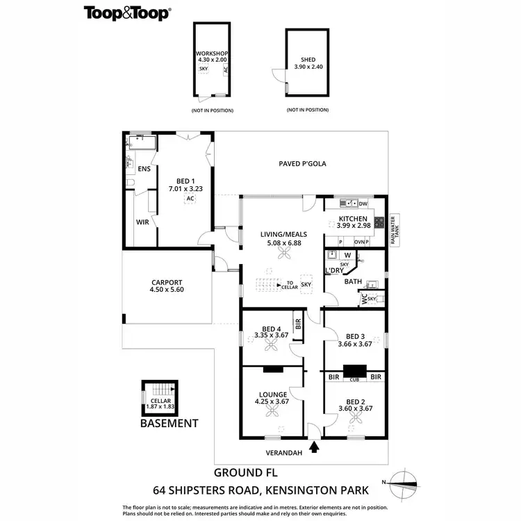 Floorplan of Homely house listing, 64 Shipsters Road, Kensington Park SA 5068