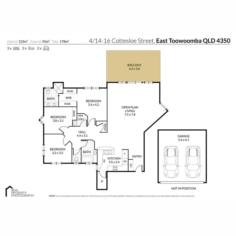 Floorplan of Homely apartment listing, 4/14-16 Cottesloe Street, East Toowoomba QLD 4350