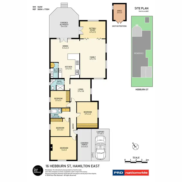 Floorplan of Homely house listing, 16 Hebburn Street, Hamilton East NSW 2303