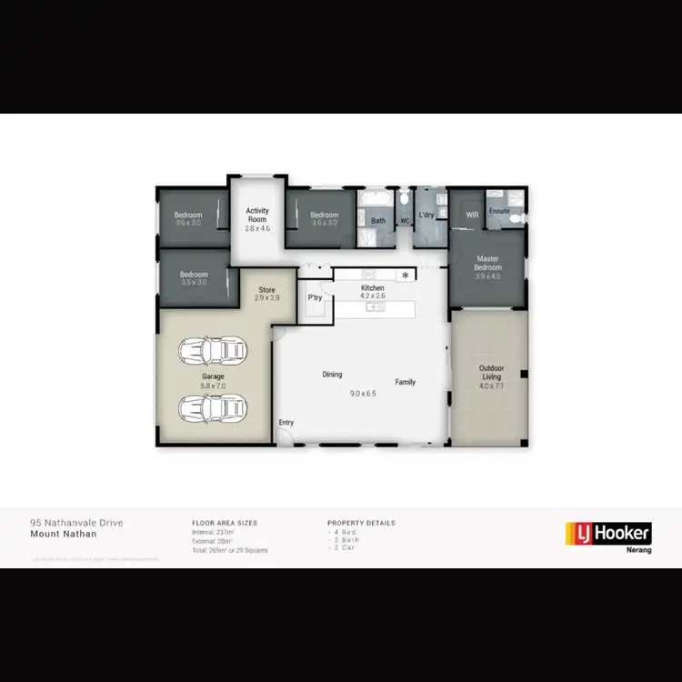 Floorplan of Homely rural property listing, 95 Nathanvale Drive, Mount Nathan QLD 4211