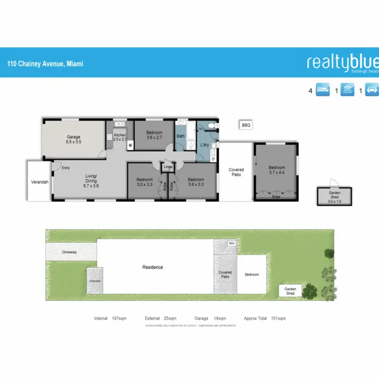 Floorplan of Homely house listing, 110 Chainey Avenue, Miami QLD 4220