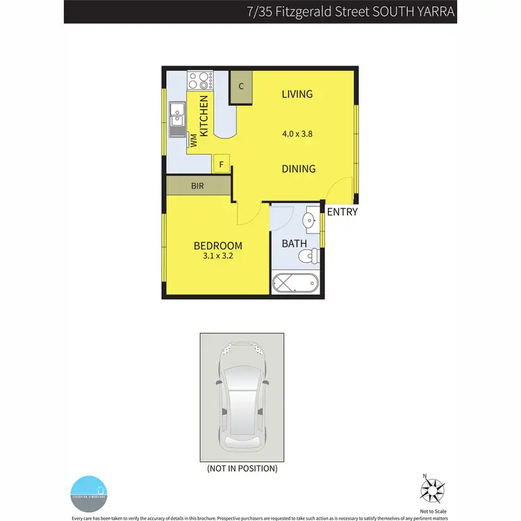 Floorplan of Homely apartment listing, 7/35 Fitzgerald Street, South Yarra VIC 3141