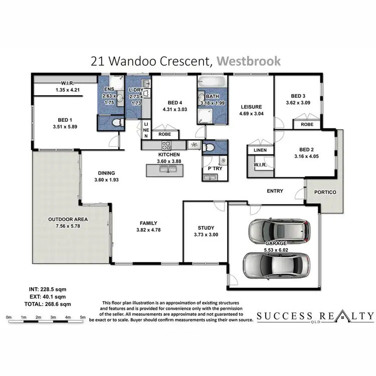 Floorplan of Homely house listing, 21 Wandoo Crescent, Westbrook QLD 4350