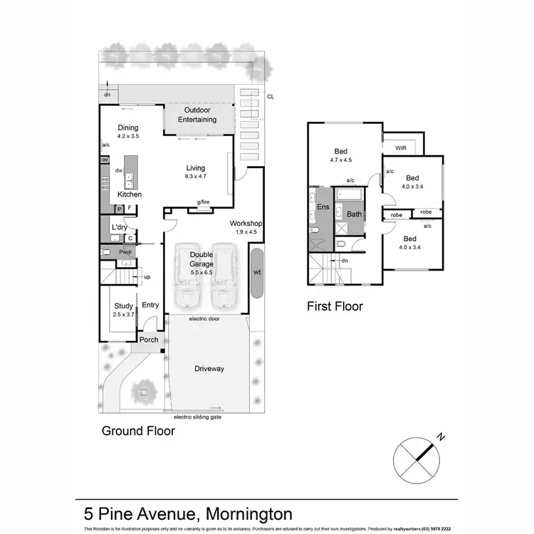 Floorplan of Homely house listing, 5 Pine Avenue, Mornington VIC 3931