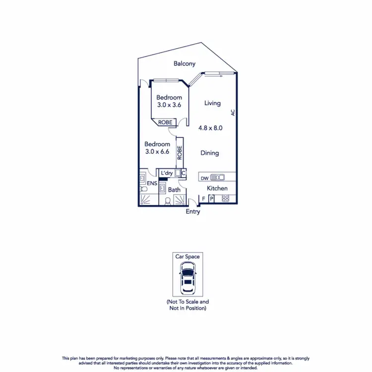 Floorplan of Homely apartment listing, 409/60 Edgewater Boulevard, Maribyrnong VIC 3032