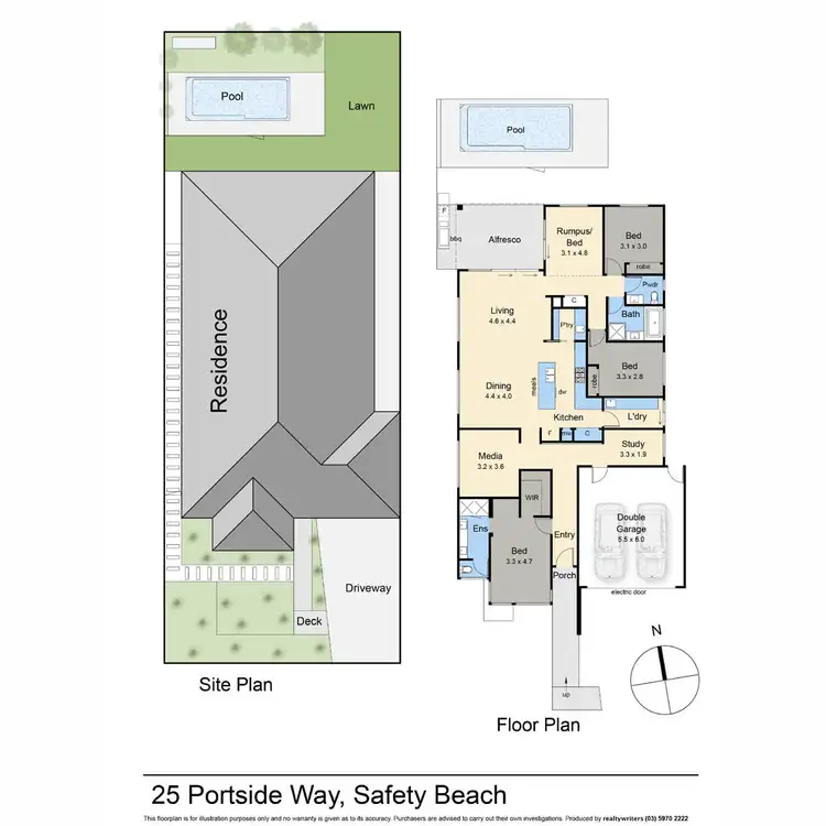 Floorplan of Homely house listing, 25 Portside Way, Safety Beach VIC 3936