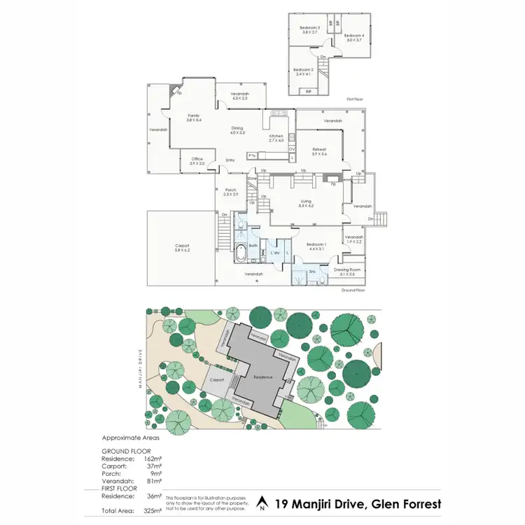 Floorplan of Homely house listing, 19 Manjiri Drive, Glen Forrest WA 6071