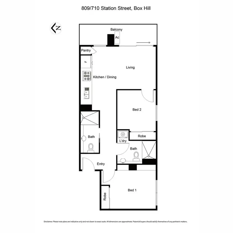 Floorplan of Homely apartment listing, 809/710 Station Street, Box Hill VIC 3128