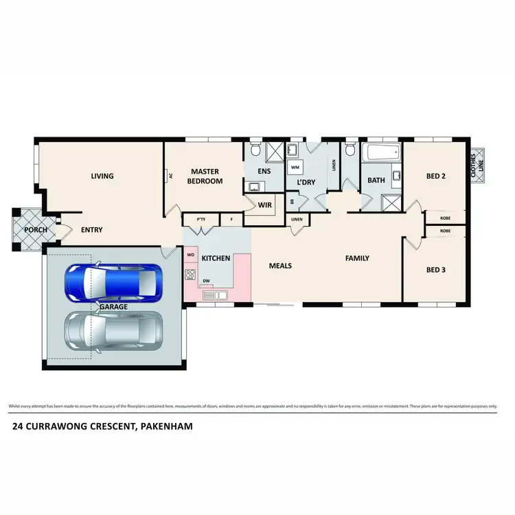 Floorplan of Homely house listing, 24 Currawong Crescent, Pakenham VIC 3810