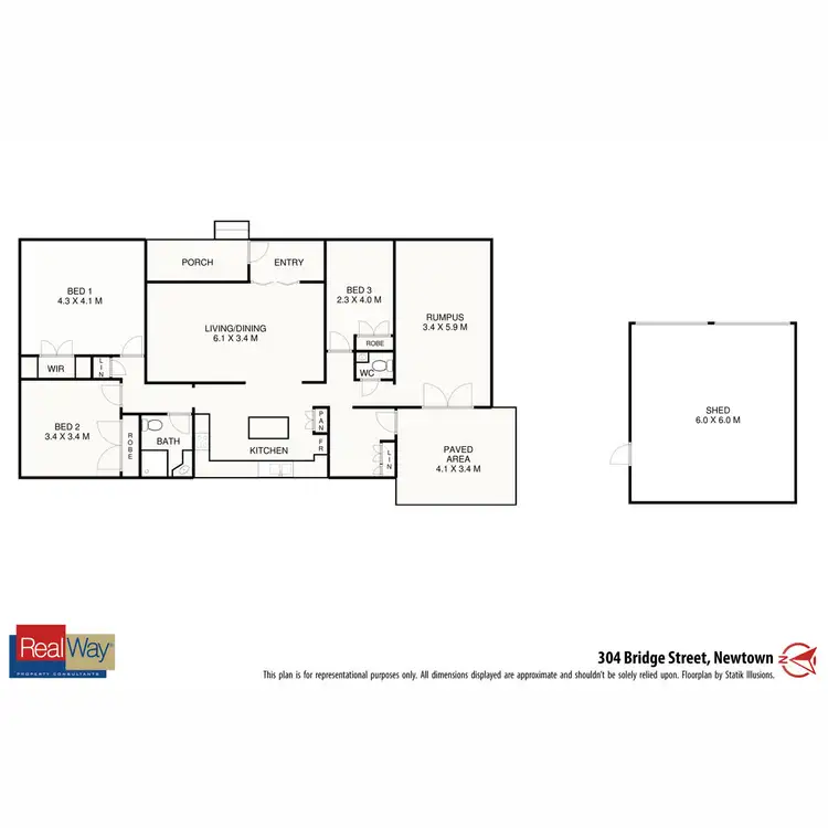 Floorplan of Homely house listing, 304 Bridge Street, Newtown QLD 4350