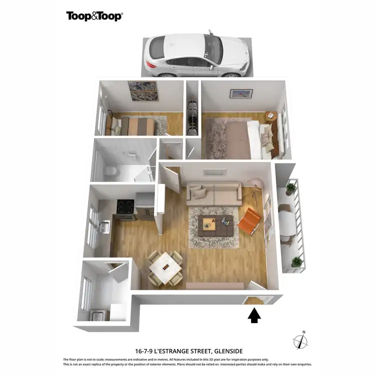 Floorplan of Homely unit listing, 16/7-9 L'Estrange Street, Glenside SA 5065