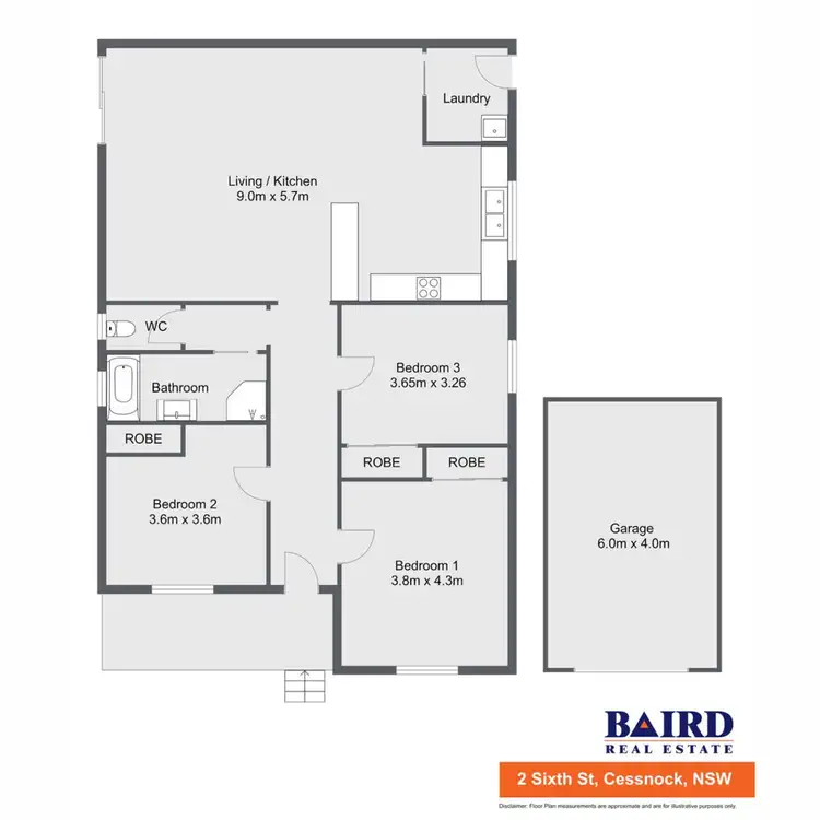 Floorplan of Homely house listing, 2 Sixth Street, Cessnock NSW 2325