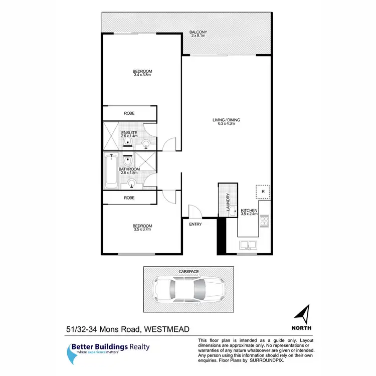 Floorplan of Homely flat listing, 51/32-34 Mons Road, Westmead NSW 2145