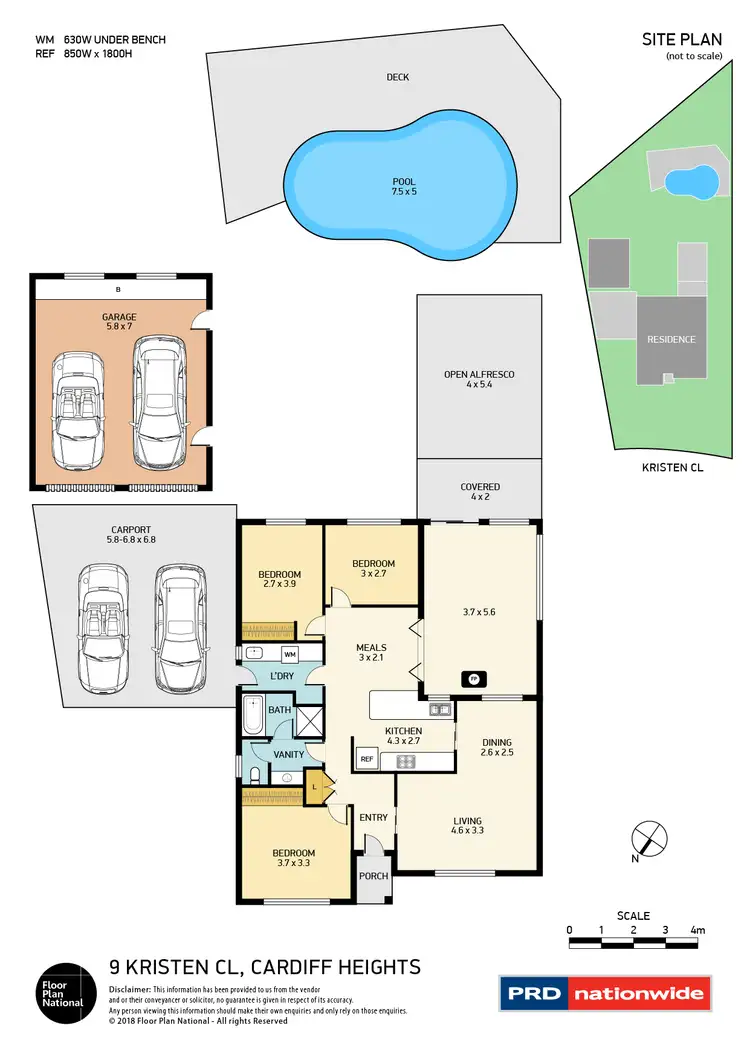 Floorplan of Homely house listing, 9 Kristen Close, Cardiff Heights NSW 2285