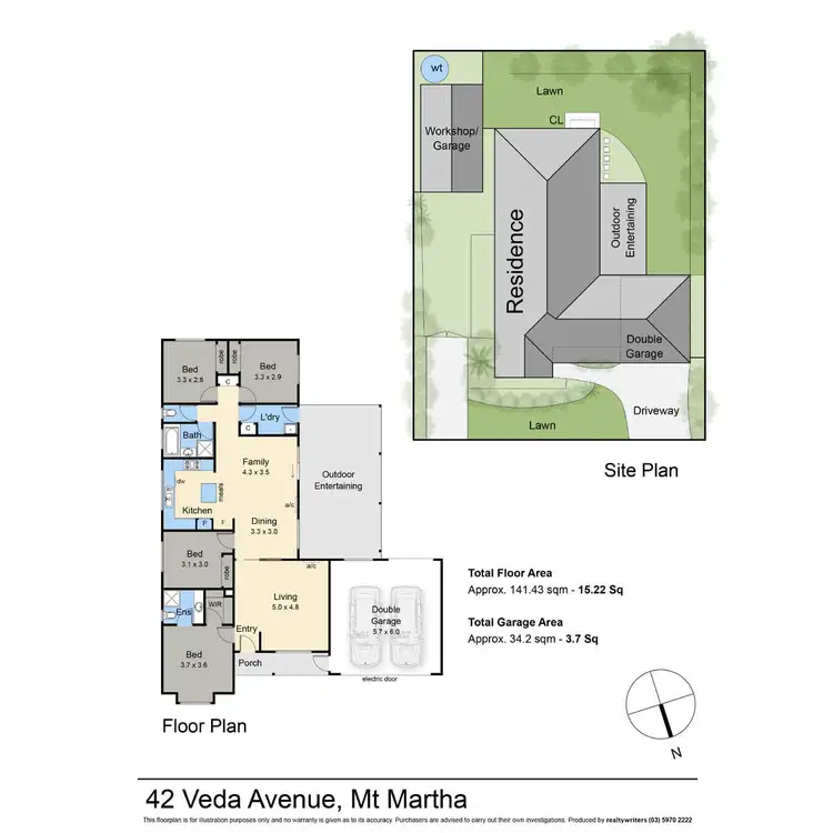 Floorplan of Homely house listing, 42 Veda Avenue, Mount Martha VIC 3934