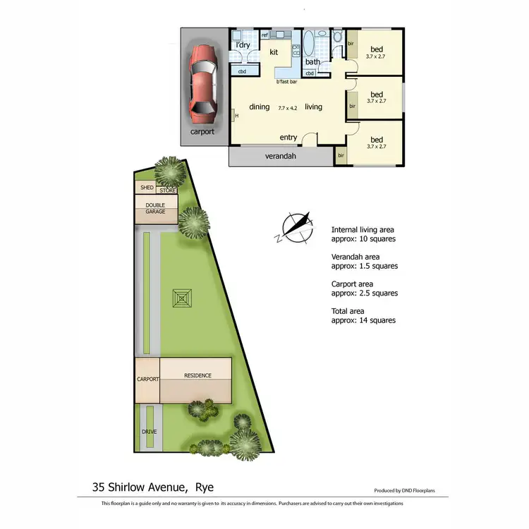 Floorplan of Homely house listing, 35 Shirlow Avenue, Rye VIC 3941