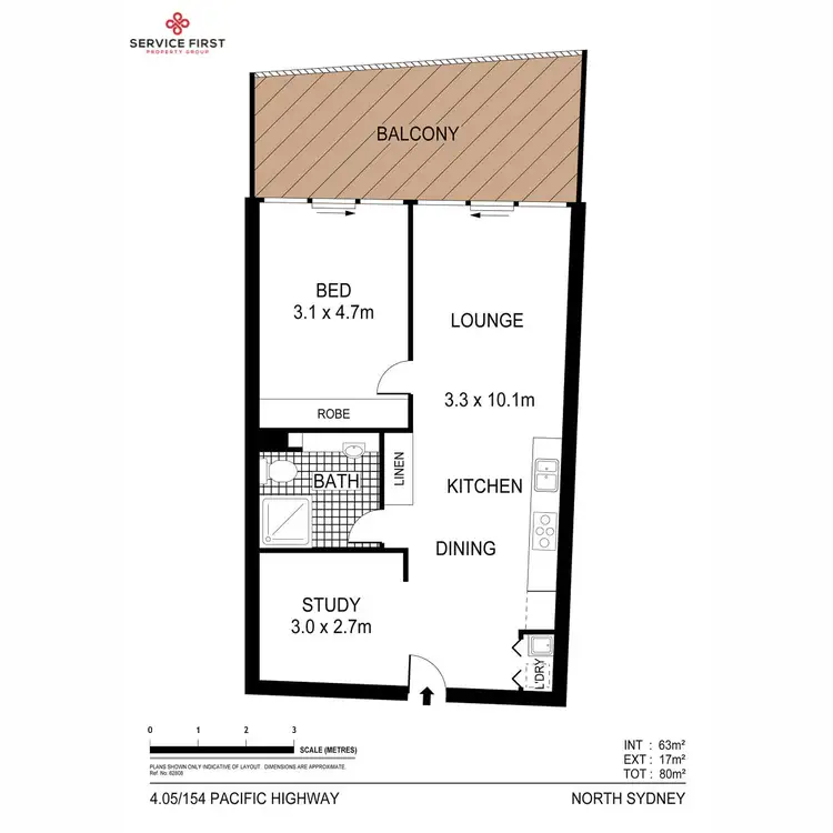 Floorplan of Homely apartment listing, 4.05/154 Pacific Highway, North Sydney NSW 2060