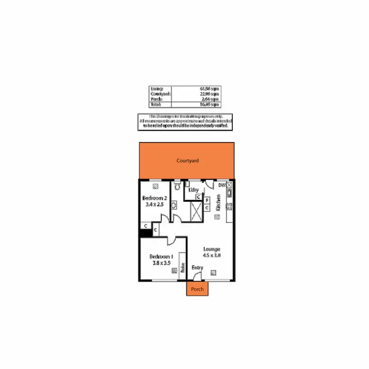 Floorplan of Homely unit listing, 3/16 Cleland Avenue, Dulwich SA 5065